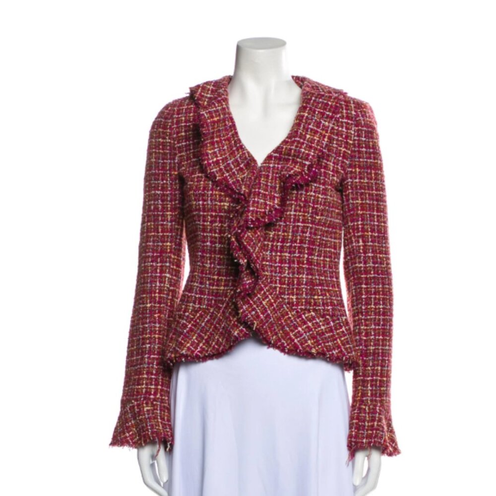 Walter Tweed Pattern Evening Jacket Size: S